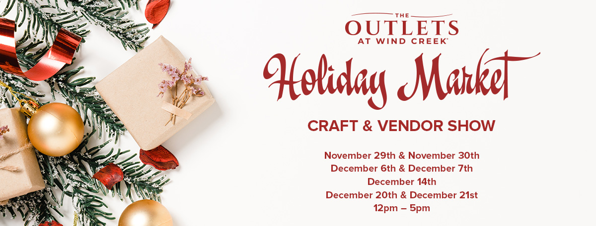 Holiday Market Craft & Vendor Show Event Banner